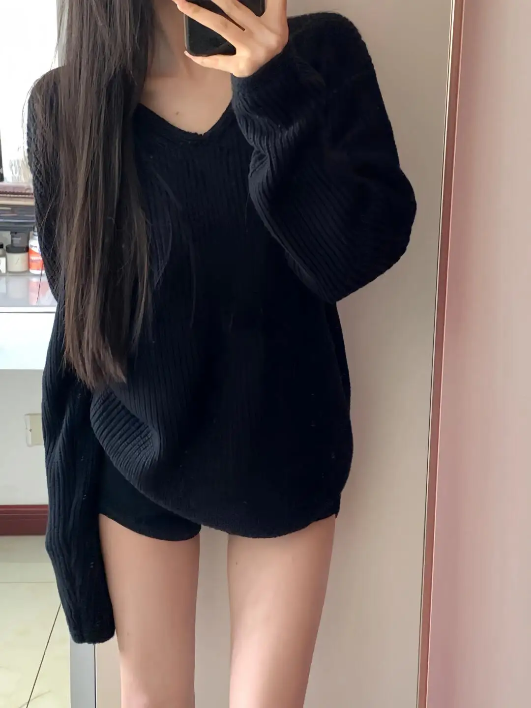 البلوزات لاعبا البلوفرات النساء ل صورة ظلية فضفاضة مكتبة لطيف شعبية نادي الأدب تريكو التعلم لينة الخريف الدافئة BF #3