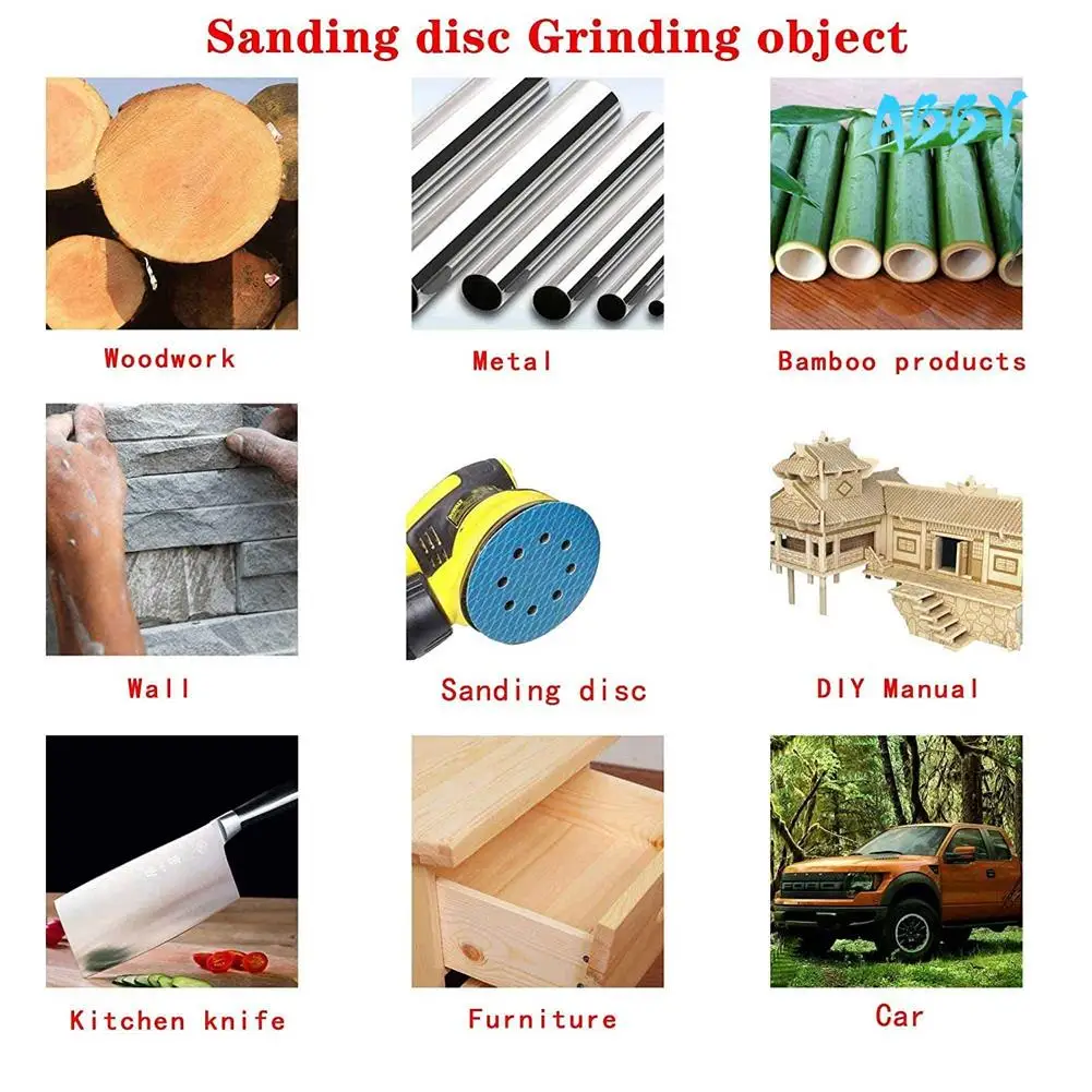 

ABBY-70Pcs Orbital Sander Sandpaper 5 Inch 8 Hole Sanding Disc Sand Paper 320 Grit For Anti Blocking Rhombus Sanding Discs