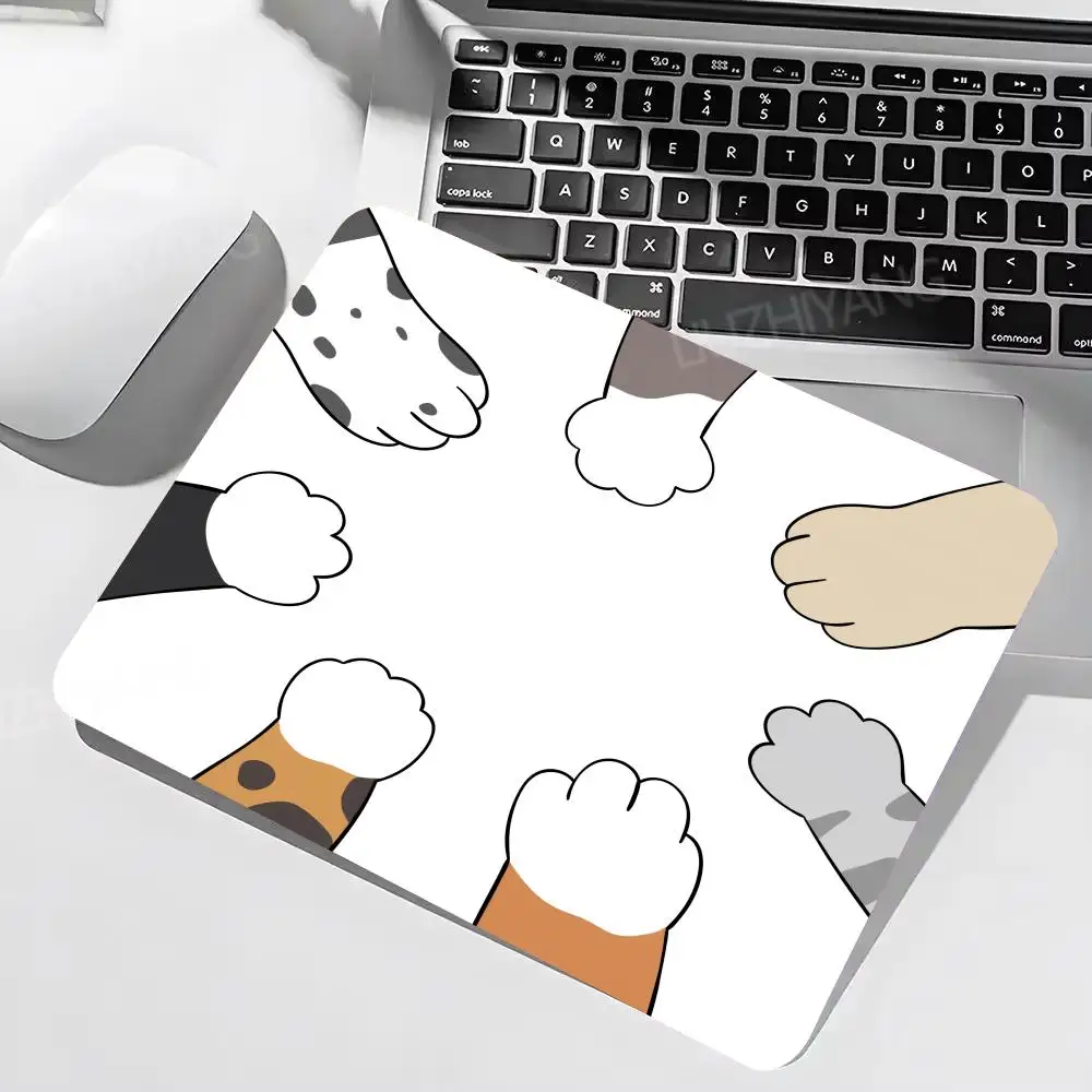 Tappetino per mouse con artigli di gatto 40X45 Tappetini per tavolo da gioco per ufficio per computer quadrati grandi Tappetini per mouse antiscivolo in gomma Tappetini per scrivania per decorazioni piccole