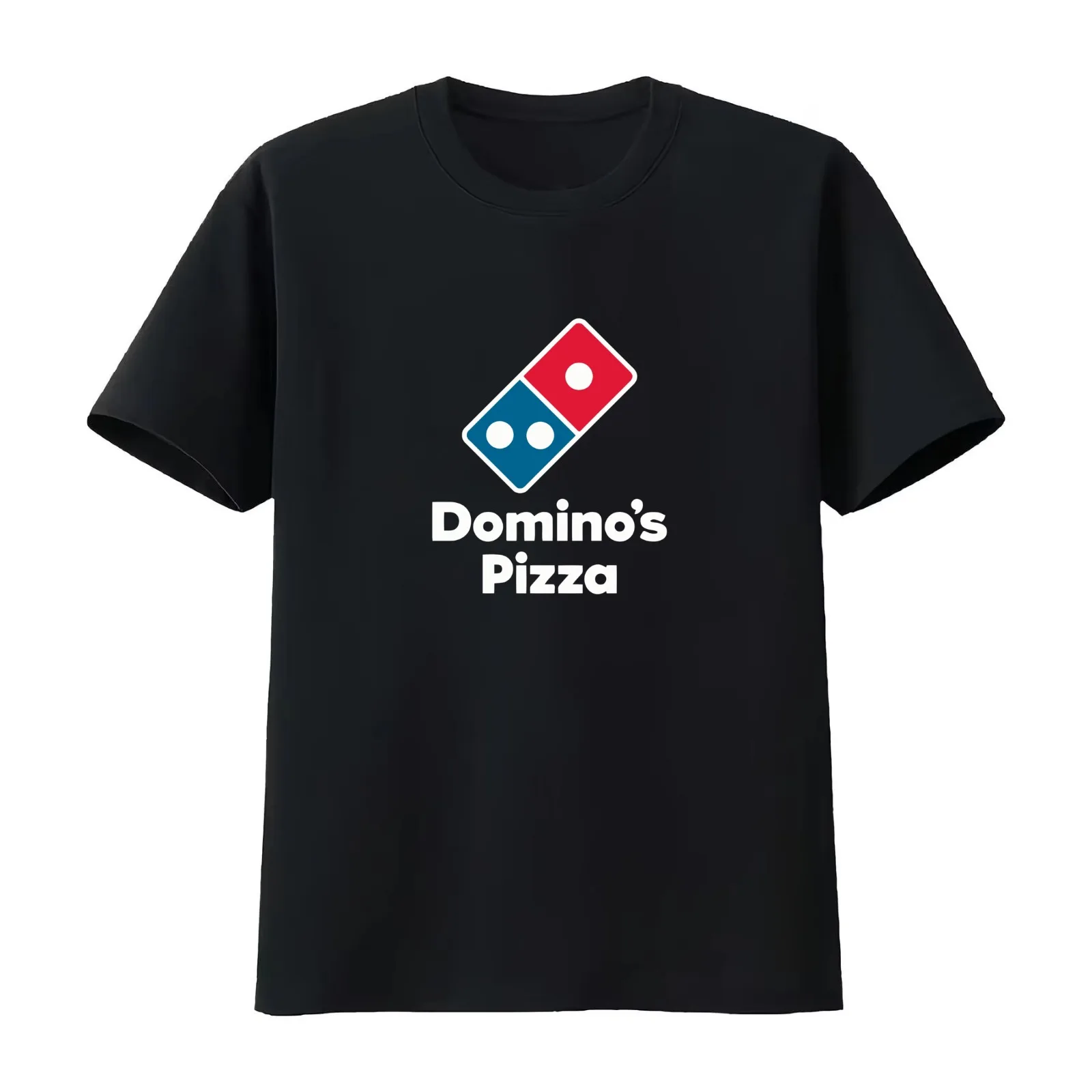 mangane Domino's Pizza ekeh T-Shirt Summer Casual Cotton Tee Oversized Streetwear Tops Vintage Graphic Print 100% Cotton
