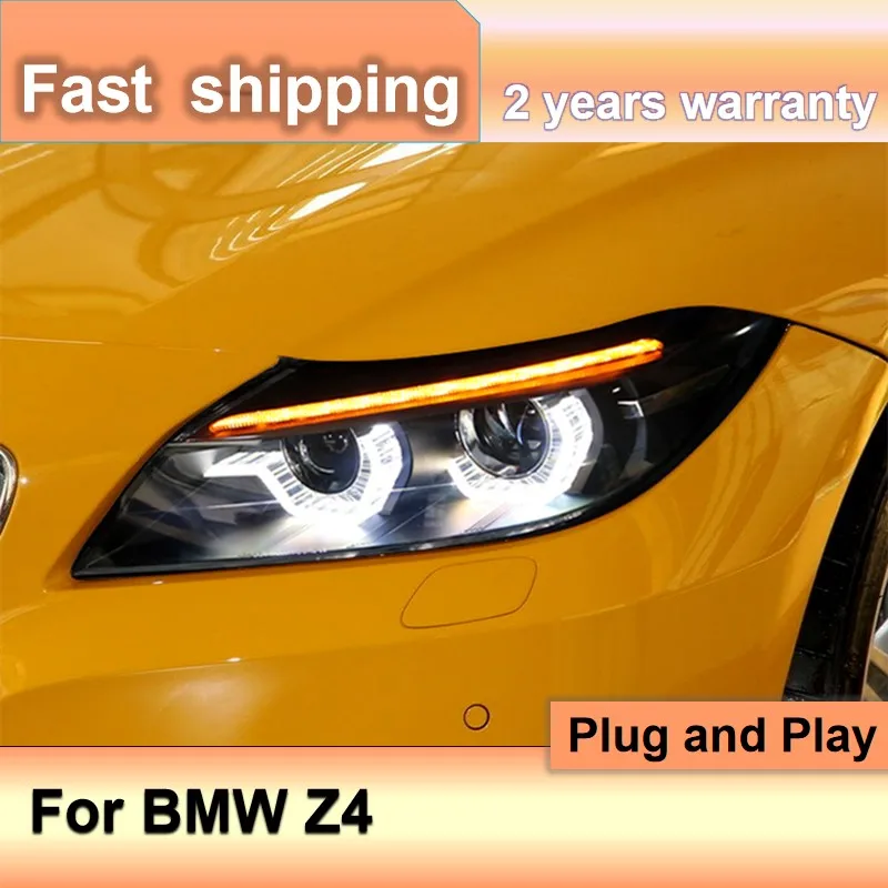 

Car Accessories for BMW Z4 Head Lamp 2009-2016 BMW Z4 Headlights LED DRL Dynamic Turn Signal H7 HID Bi-Xenon Lens Low Beam