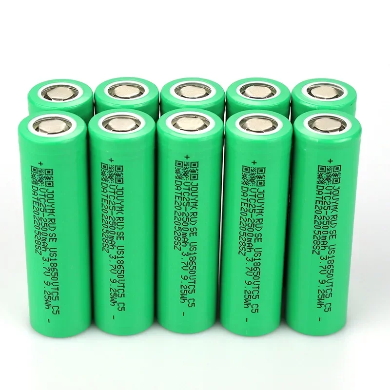 Hot Promotions 2500mAh 18650 VTC25 Battery 3.7V High Discharge 10C 30A Power Cell High-Current Lithium Rechargeable Battery