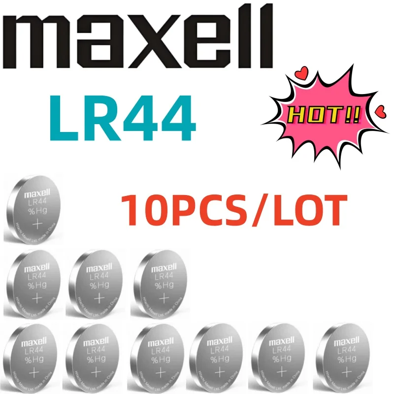 VERKAUF 10PCS LR44 Für MAXELL A76 LR44 AG13 357 SR1154 LR1154 SR44 LR 44 Alkaline Batterien Für Rechner spielzeug Fernbedienung Taste Münze