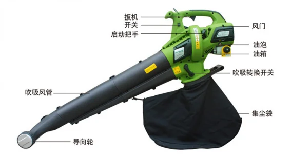 Portable Petrol Leaf Blower Leaf Crushers  Handheld Vacuum Cleaners