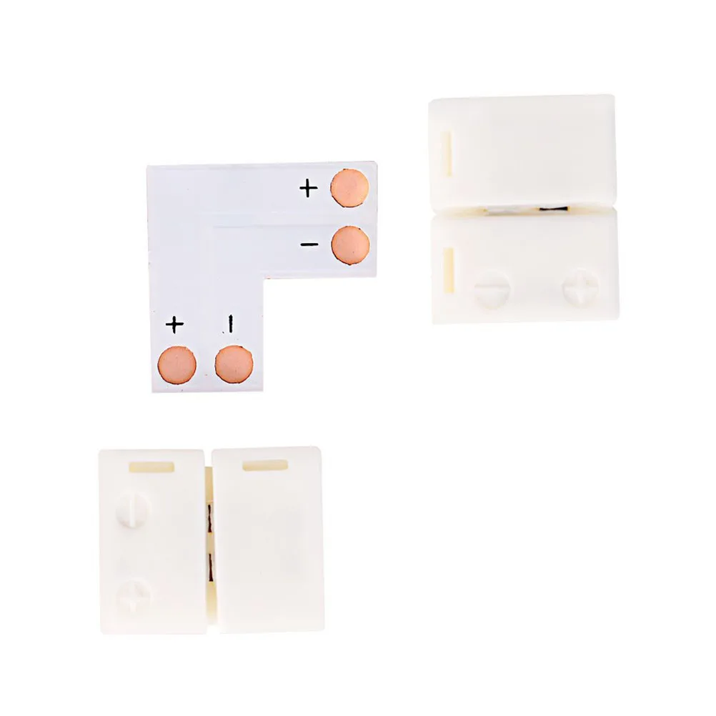 

5Pcs Adapter for 3528 LED Strip 8Mm L Shape Connector Solderless Easy Install Corner Bend Joiner Light Strip Connection Box