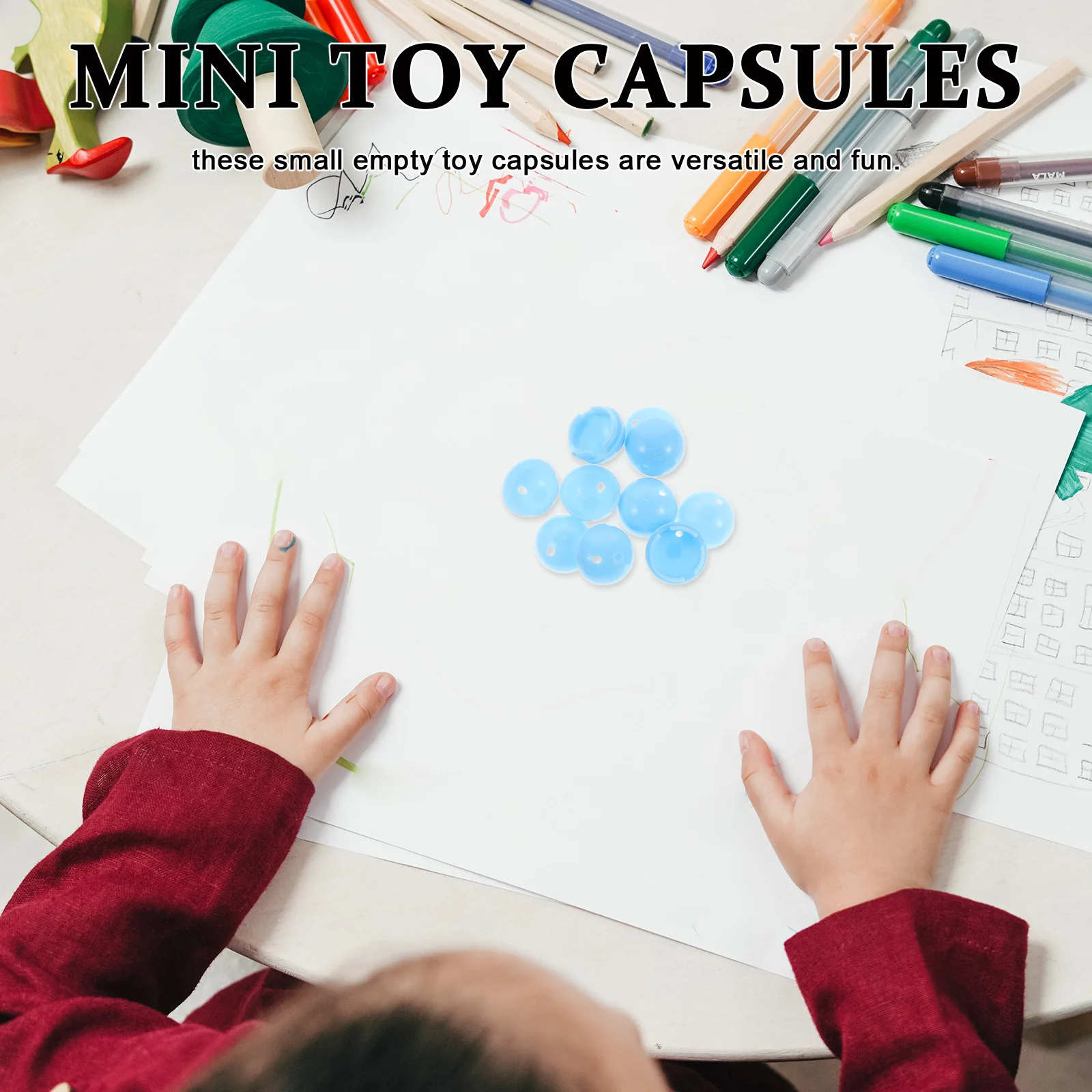 

30 pcs Mini Capsules Empty Round Containers For Diy Craft Party Favors Fillable Plastic Balls Games Prizes Easter Basket