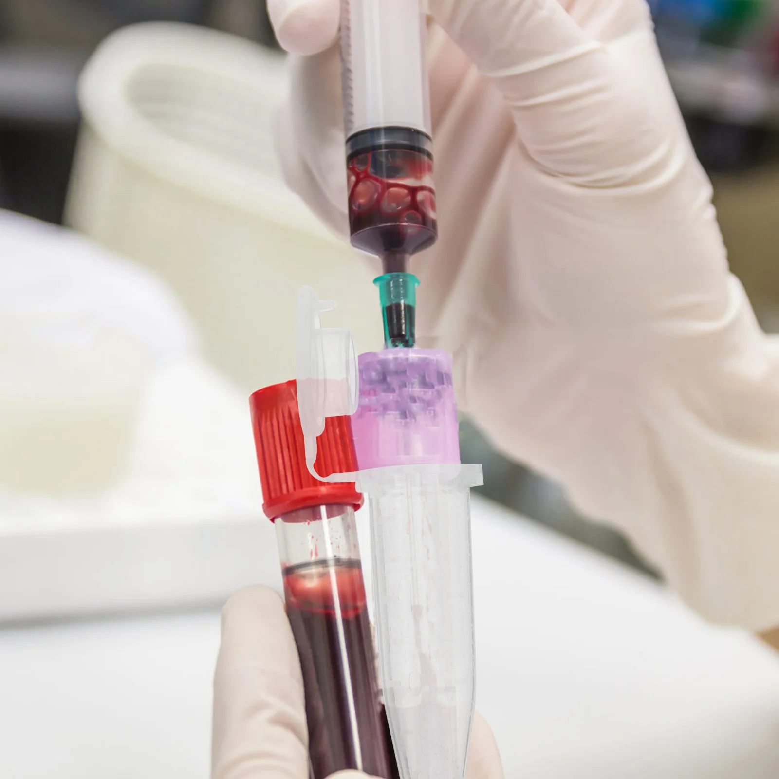 

100pcs Blood Analysis Anticoagulant Tubes Clear Plastic Test Tubes For Laboratory Medical Supplies Science Vials