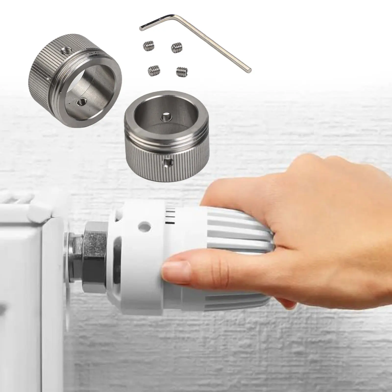 لصمام RA لتركيب ترموستات صمام RAV محول من الفولاذ المقاوم للصدأ طقم صمامات سهل التركيب متوافق مع صمامات RA #5