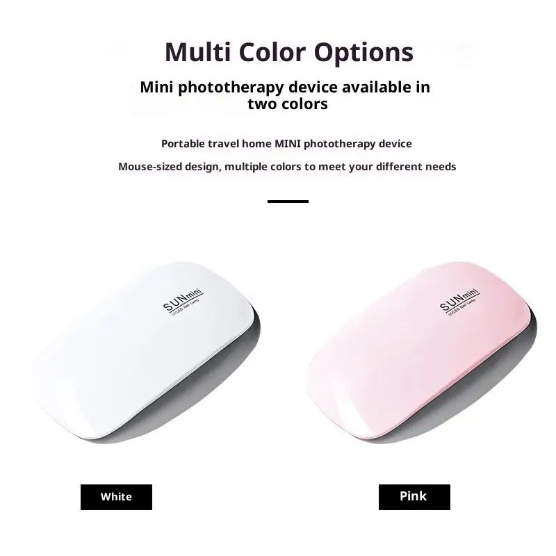 Mini lâmpada uv led para unhas, 6w, para cura, esmalte em gel, portátil, dobrável, 45s/60s, temporização, manicure, máquina seca, ferramenta de secagem de arte em unhas