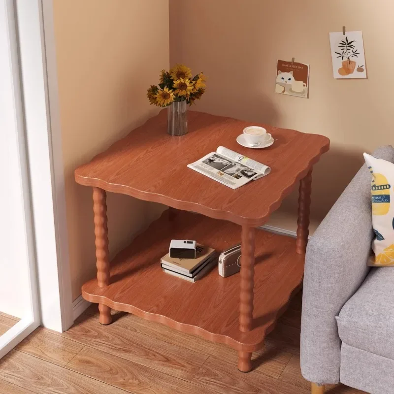 Small table, small coffee table in simple rental house, sofa side table in living room, small square table for household use