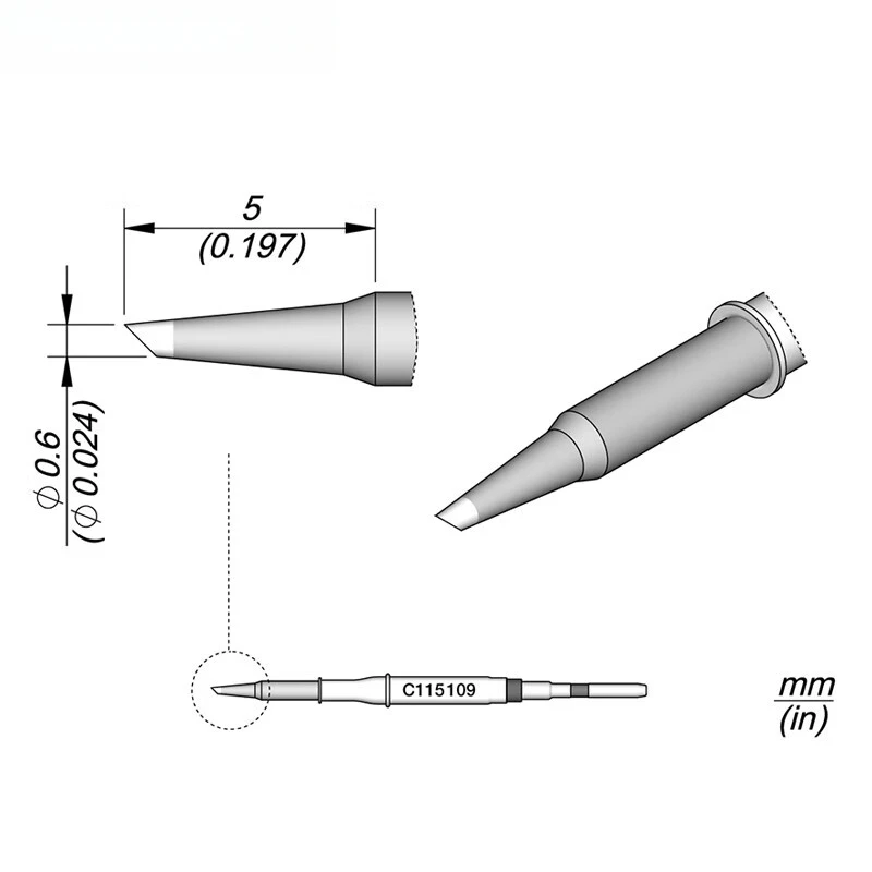 JBC C115109 C115127   soldering tip NASE NANE soldering station  C115 Series  Chisel  Type Iron NT115-A  AN115-A  original