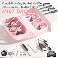 JJRC H107 Mini Drone 4/8K Quadcopter with Camera Pocket Small Quadcopters Remote Control Plane Grid Real-time Image Transmission