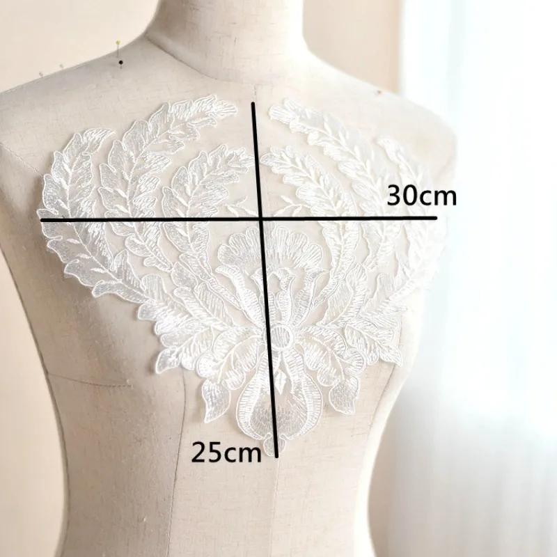 

5PCS Shell Embroidery Lace Flowers Wedding Dress Diy Material
