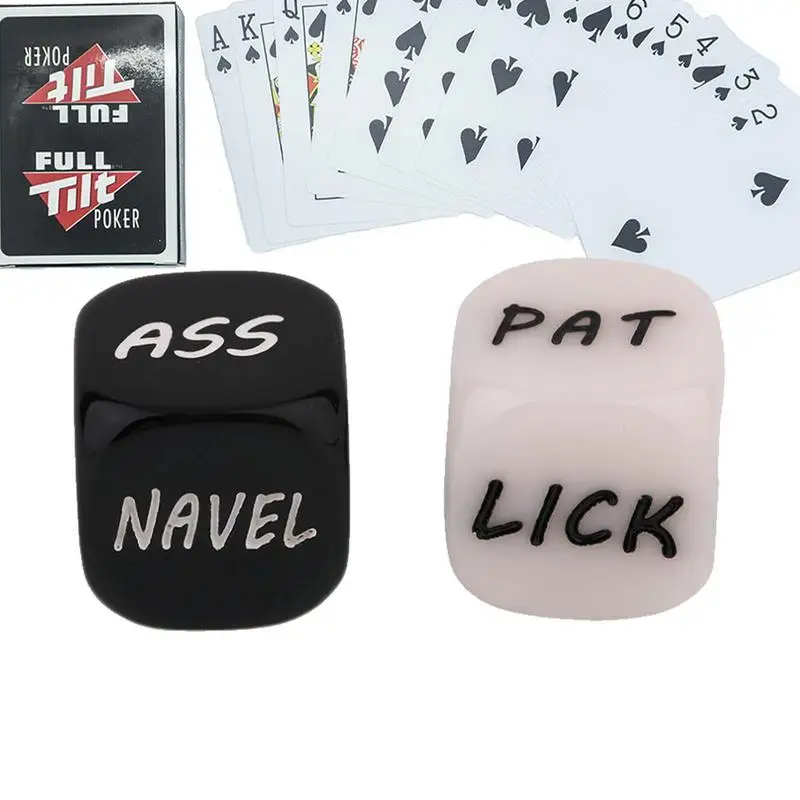 Valentines Couple Dice Board Games Novelty Dices Boy Girl Toys Engraved English Words Love Dices Party Prop Gift For Kids Adults