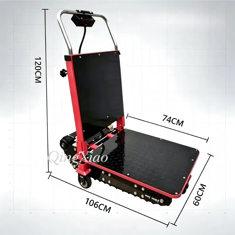 Crawler Electric Stair Climber Silent Folding Cargo Trolley for Delivery Home Appliance Up and Down Stairs Transport Moving Use view 4