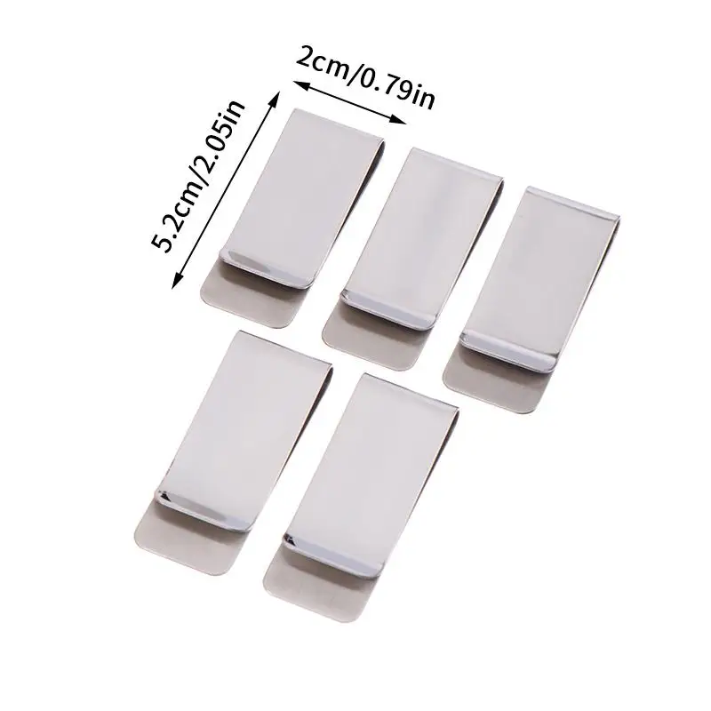 Набор из 5 компактных металлических зажимов для денег, регулируемых визитниц, идеально подходит для мужских кошельков