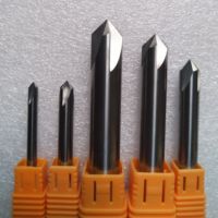 ZYYG 4mm6mm/8mm/10mm/12mm 90 degree 4flutes HRC50 carbide Chamfer milling cutter for aluminum cnc endmills router bit   D4X90 de