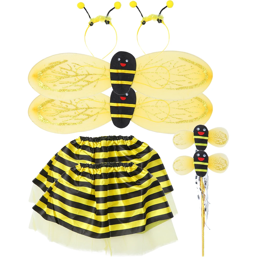 

2 set 2sets Bee Wings Kids Props Headb s Cosplay Supplies Performance Clothes Decor Birthday Festival Christmas Party Costume