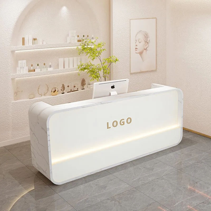 Mesas de recepção modernas para hotel, bar, beleza, exibição de luxo, mesas de recepção executiva, design comptoire, móveis para sala de estar