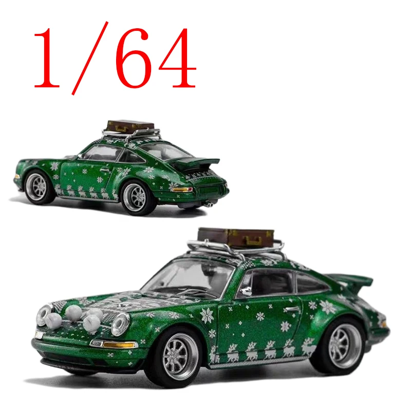 

POPRACE Литая под давлением модель автомобиля из сплава в масштабе 1/64 964 SINGER CHRISTMAS EDITION 2023, игра в подарок, оригинальная коробка игрушечных машин