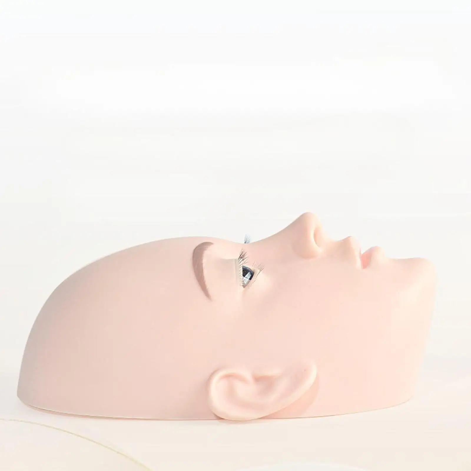 

Манекен-голова для наращивания ресниц и тренировки макияжа, прочная силиконовая модель для начинающих