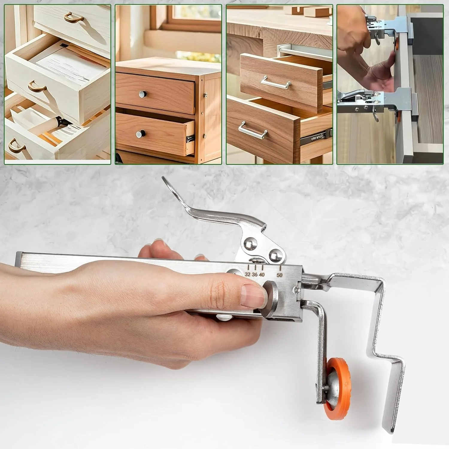 

Adjustable Drawer Fixing Clamps Adjustable Drawer Front Installation Clamps, for Quick & Easy Installation