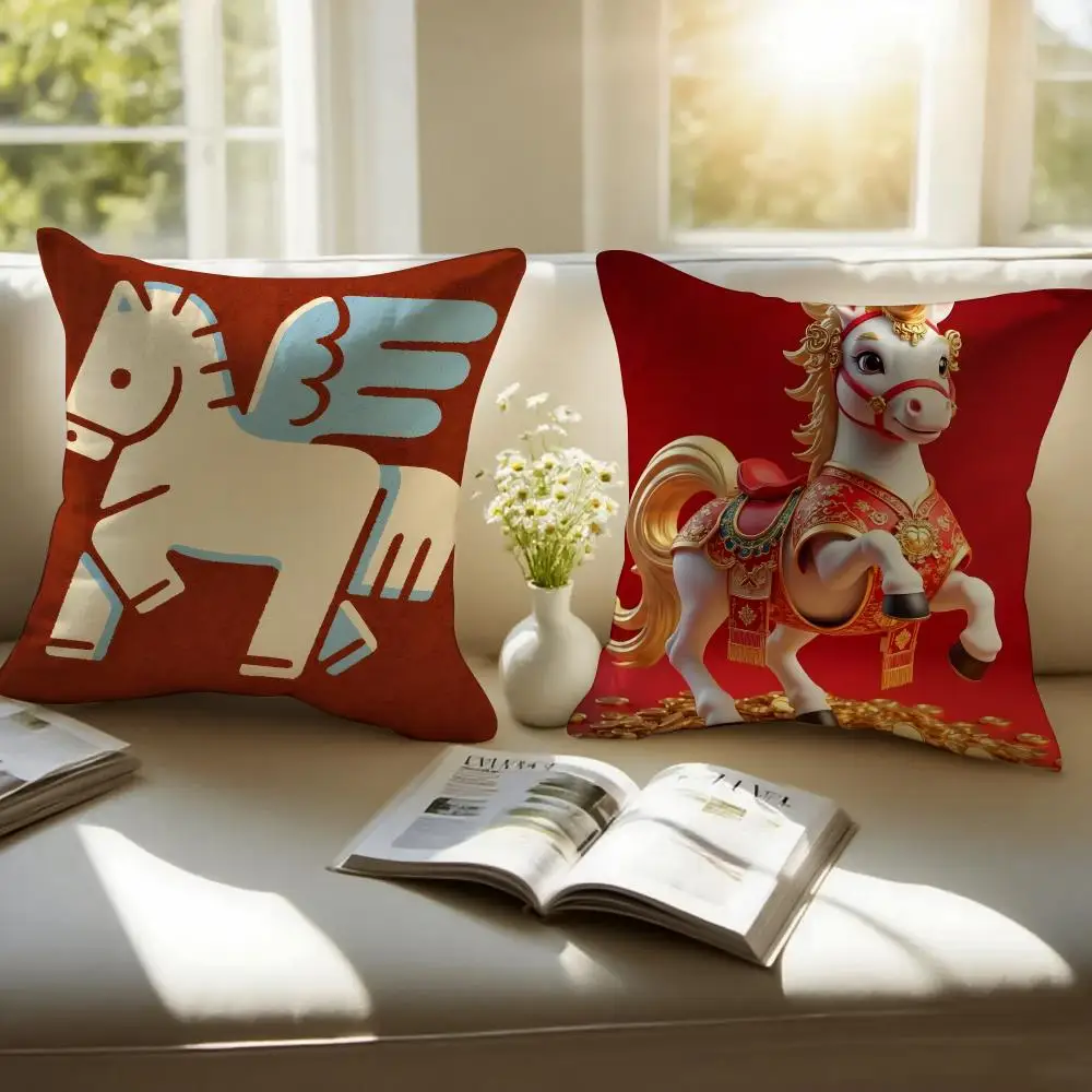 Dark Fantasy Game C-Clair Obscur Expedition 33 Cushion Cover Pillowcase Anti-dustmite Invisible Zipper Short Plush Sofa Cushion