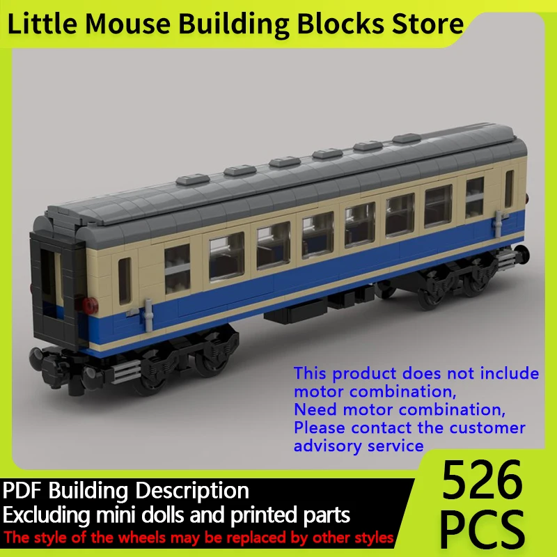 

City Car Model MOC Building Bricks M Series 2nd Class Passenger Waggon Modular Technology Gifts Holiday Assemble Children Toys
