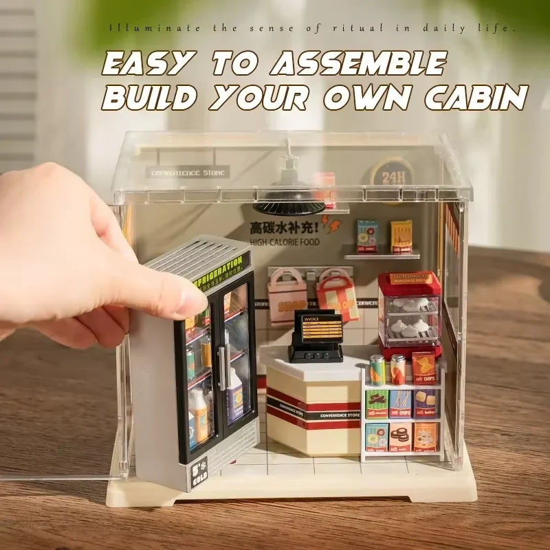 2026年新作 ドールハウス ミニチュア DIYキット 手作り木製クラフト ドールハウス 家具付き 小さな部屋の装飾 おもちゃ 子供 大人向けギフト