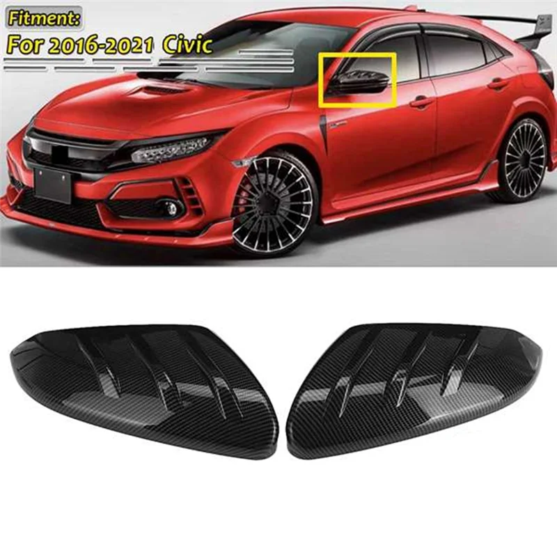 

Car Side Wing Mirror Cover Carbon Fiber Rearview Mirror Shell For Honda Civic 2016-2021 Side Mirror Cover Housing
