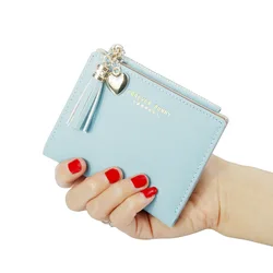 Short Women's Wallet, Mini Wallet, Thin and Convenient Zippered Zero Wallet, Korean Version of Fashionable Girl Handbag Moneybag