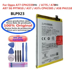 5000mAh Original Phone Battery BLP923 For Oppo A77 5G / A77S / A78 A97 5G PFTM10 / A57 / A57s CPH2385 / A58 PHJ110 CPH2339