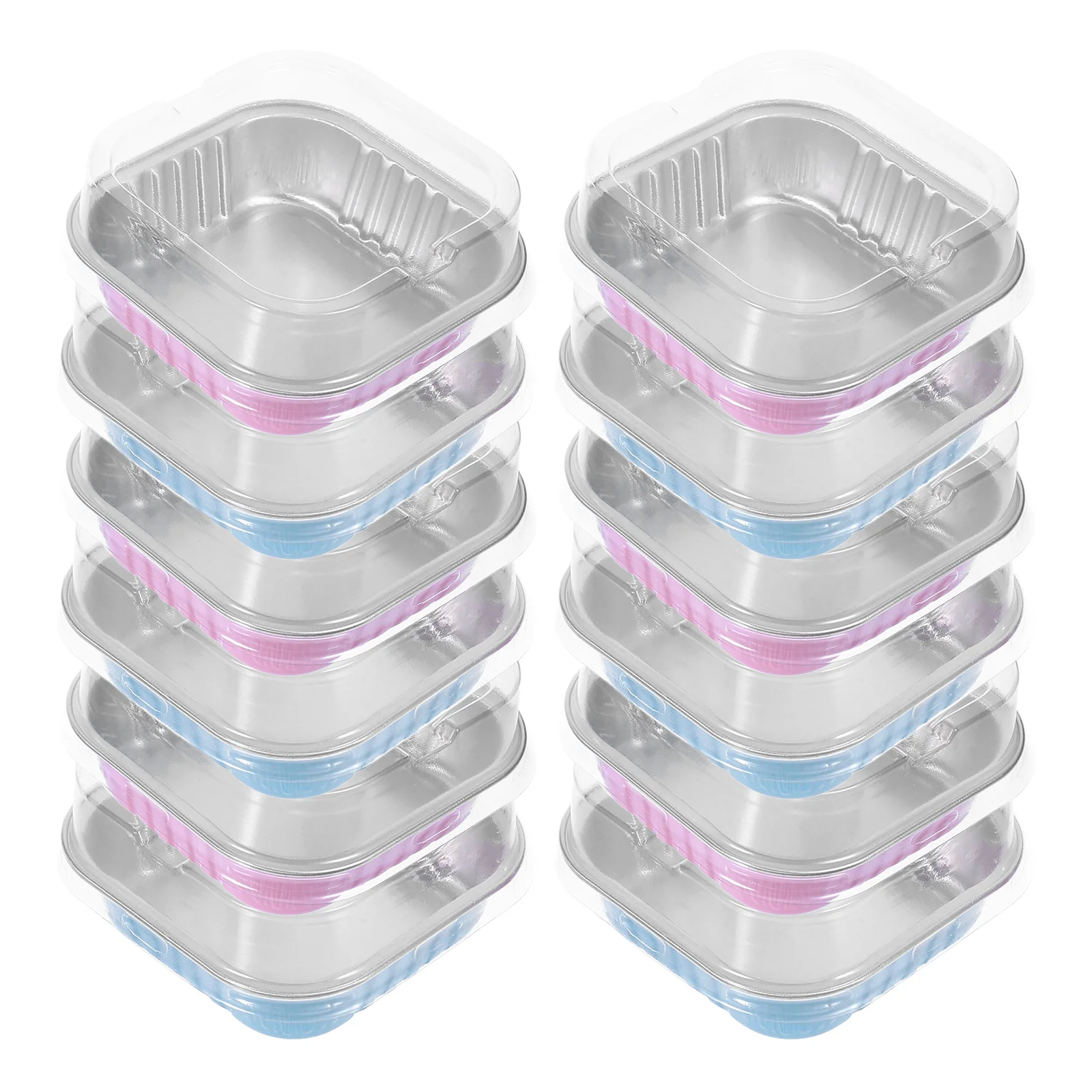 

20Sets Mini Aluminum Foil Cake Pans Small Baking Boxes Stackable Cake Tins Ideal for Parties Bbq Oven Use Foil Pans