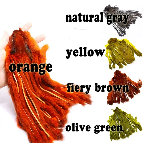 Imagen 2 del producto Royal Sissi 1 piel suave entera pino ardilla zonkers 2-3mm micro tiras de piel de ardilla para atar moscas matukas zonkers y moscas serpentinas