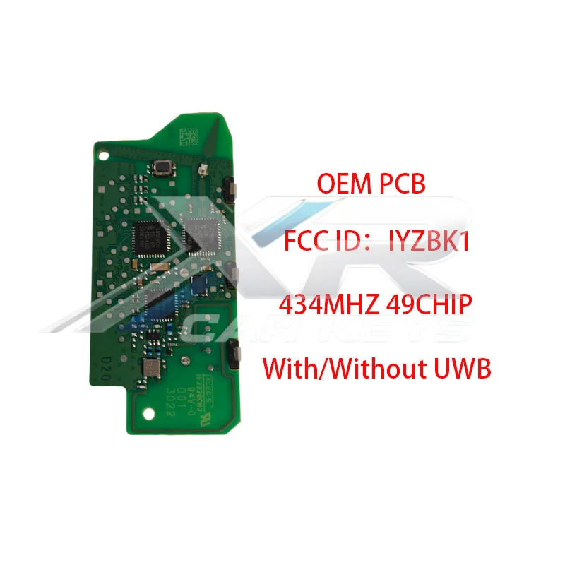 

IYZBK1 5A89463-01 Для BMW U-серии (X1, X2, IX1, IX2, U06, U10, U11, U12, U25, MINI Countryman) с функцией UWB, 433.2-434.6 МГц, 49 чипов