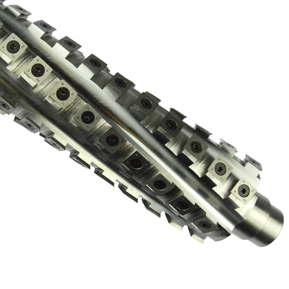 Light Heavy  Spiral Shaft With Carbide  Adjustable Knife Joint Helical Cutter Head for Wood Machine Thicknesser