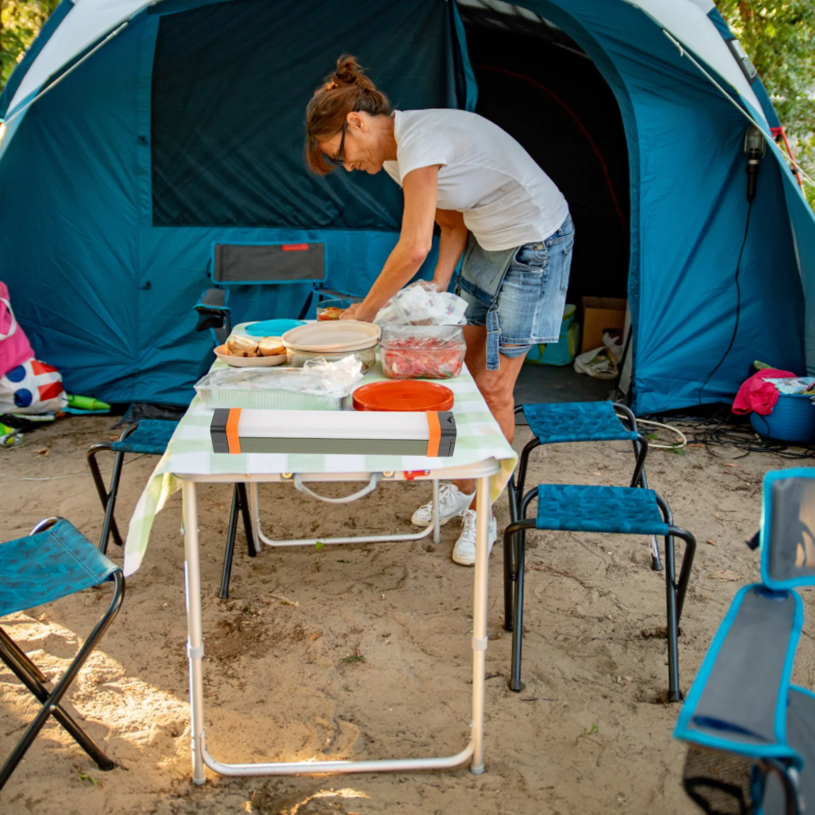 

1Set LED Charging Tube Light Strong Heat Resistance Outdoor USB Lamp for Camping Mountaineering Picnic Emergency Lighting Supply