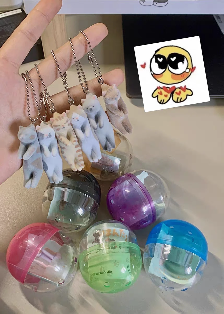 Qualia capsule toy Tsumada Neko 3 mascot cute Buchi rust Exotic Shorthair Somali tonkinese Fluffy flocky pinch cat ball chain
