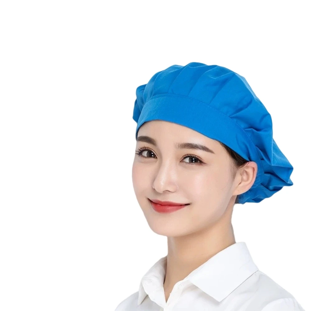 Unisex Catering Canteen Cook Hat Hotel Kitchen Cooking Chef Cap Food Service Adjustable Cap Food Factory Work Hats
