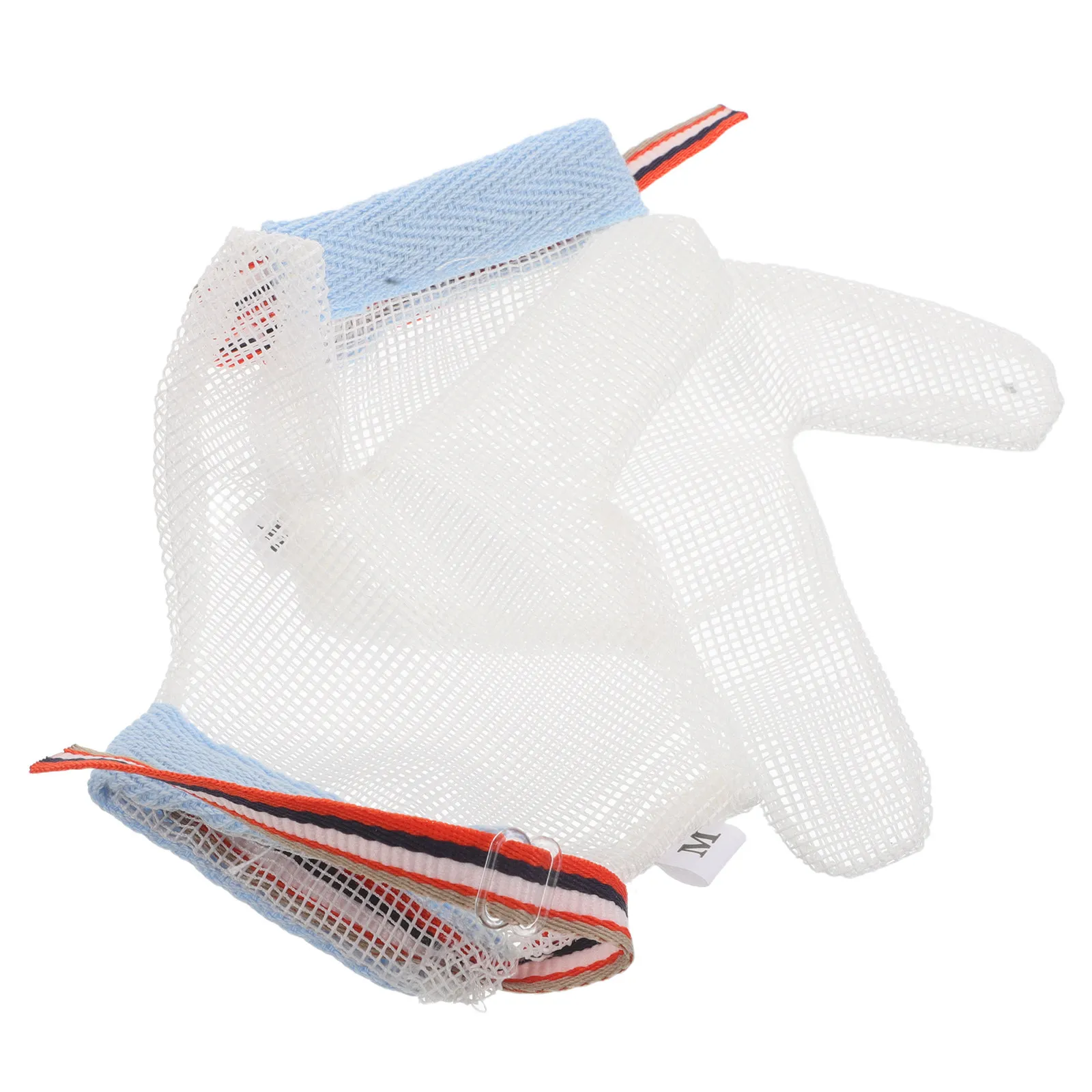 

1 Pair Baby Anti Thumb Sucking Mittens White Infant Finger Guard Gloves Stop Sucking Thumb For Kids Double Fingers Design 0-6
