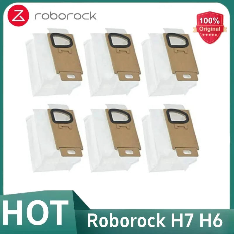 Dust Bag Original Roborock H7 H6 Vacuum Cleaner Non-woven Fabric Dust Bag Professional Replacement Accessories Parts