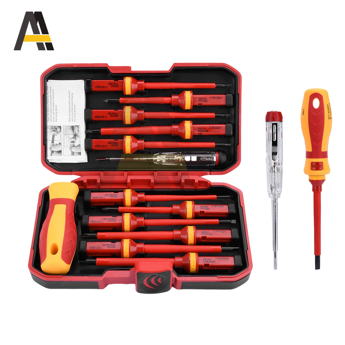 

380V/13PCS 1000V Changeable Insulated Screwdriver Set Magnetic Slotted Bits Repair Tool 110-250V Insulation Isolation Pen Kits