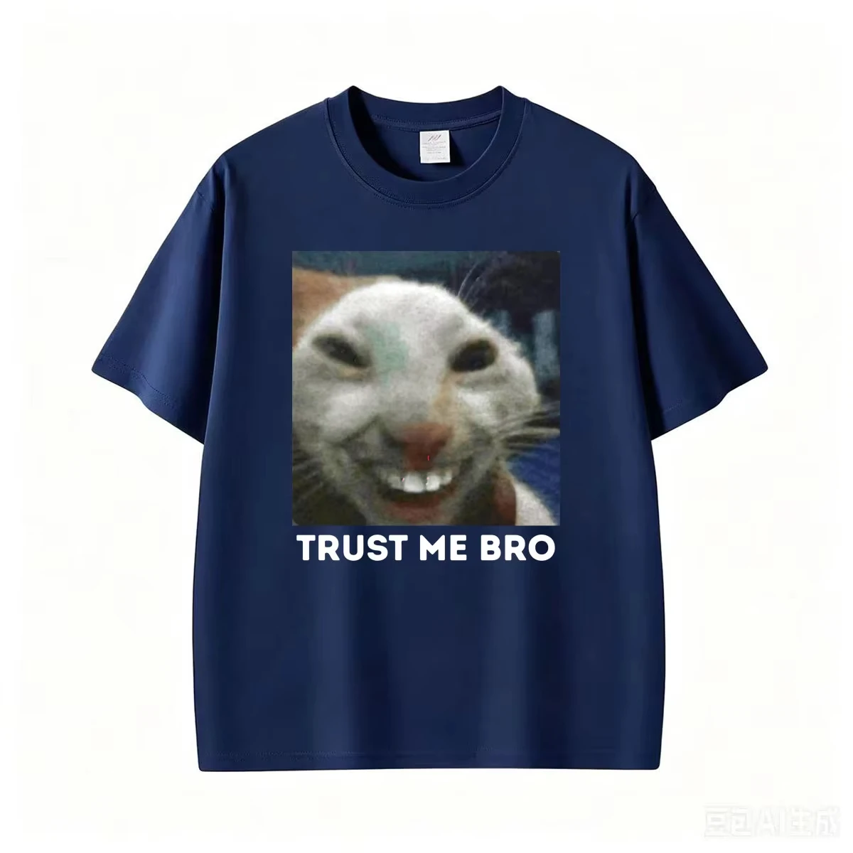 Trust Me Bro Cat Meme T Shirt Funny Cursed Cats Face Graphic Tee Shirt Men Women Fashion Humor Cute Oversized T-shirt Streetwear