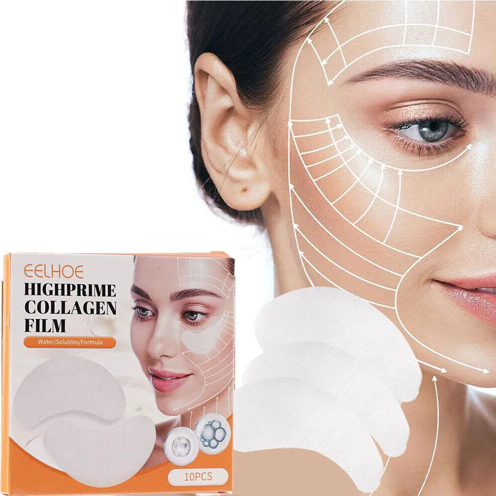 5 Paar Collageen Oplosbare Film Oogzone Masker Vitamine Patches Hyaluronzuur Hydraterende Verstevigende Gezicht Donkere Kringen Huidverzorging