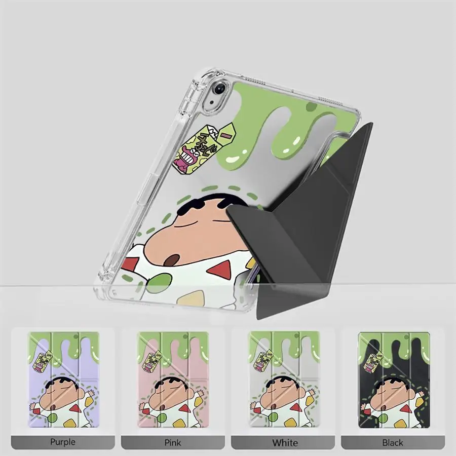 

Cute Shin-Chan Tablet Case For iPad Mini 6 7 Pro 11th 10th 9th 8th 7th 12.9inch Pro 2025 Air 4 5 M3 M2 1 2 M4 11inch Y-Fold