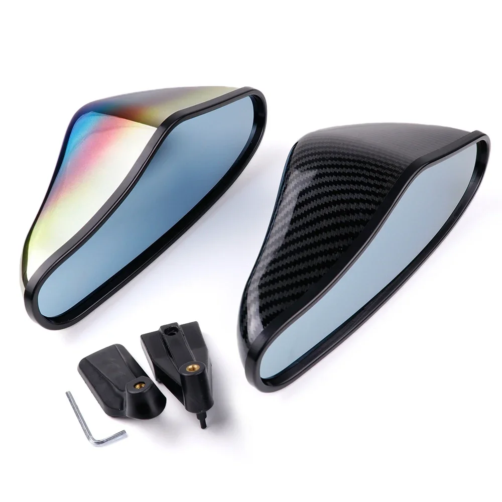 JDM Car Mirror Interior Rearview Mirrors Universal Auto burnt blue Rear View Mirror carbon fiber Mirror Auto Accessories