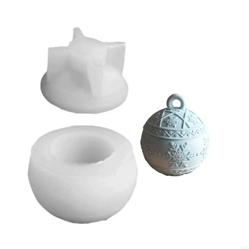 

XXFD Round Embossed Box Silicone Mould Epoxy Resin Mould for Handmade Holder