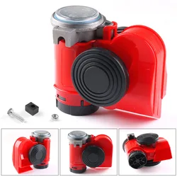 Red Snail Compact Air Horn 12V 115dB Air Car Truck Multi-tone & Claxon Horns 450Hz for Cars Vehicles Motorcycle Boat RV