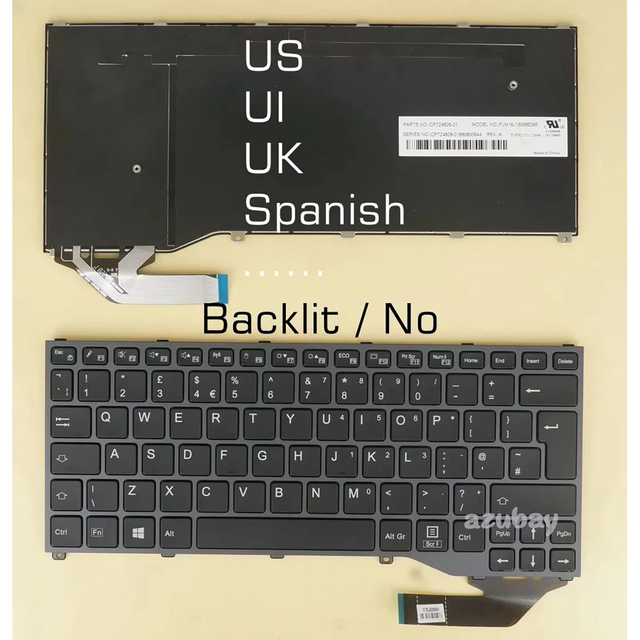

Клавиатура США UI UK для Fujitsu CP724817-01 CP724828-01 CP757200-03 FJM16J13US6D852 FJM16J2600JD858 FJM16J16GB6D85