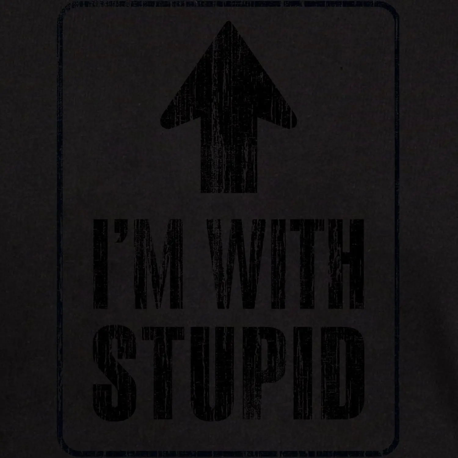 CafePress Vintage I'm with Stupid [U] Ciemna koszulka męska 100% bawełna, klasyczna ciemna koszulka z grafiką